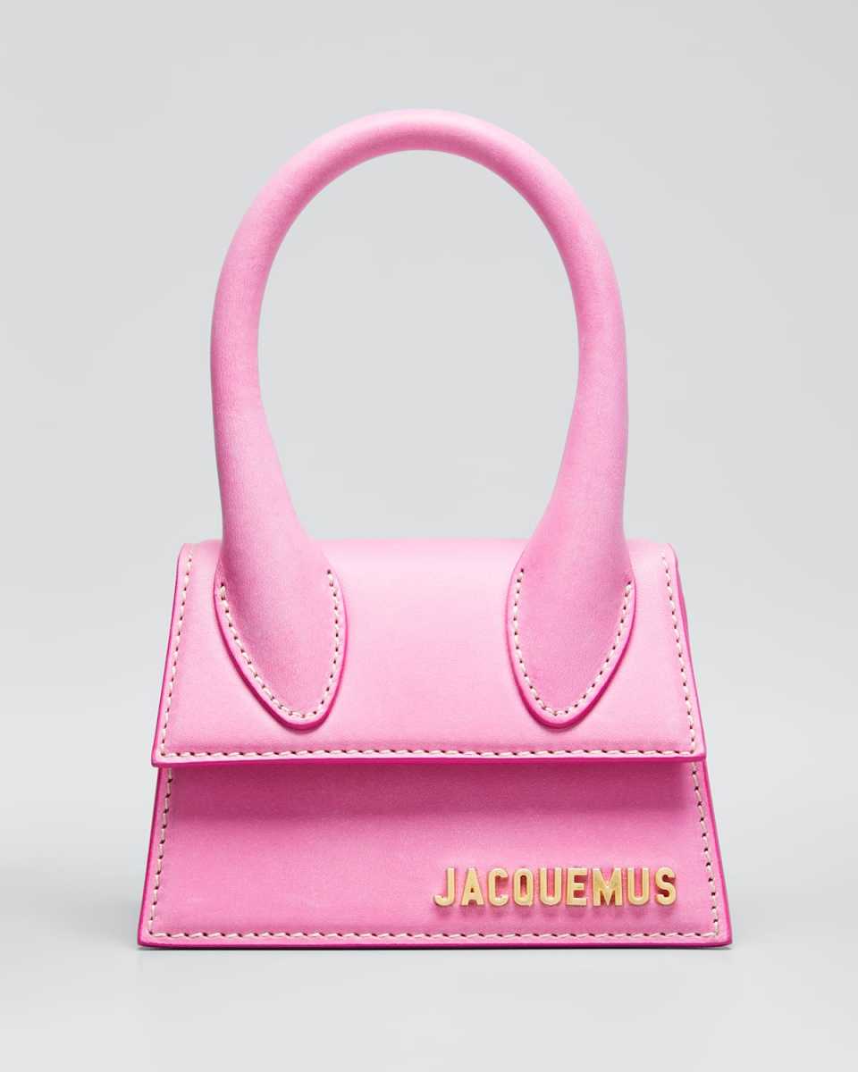 Le Chiquito Leather Top-Handle Bag, Pink